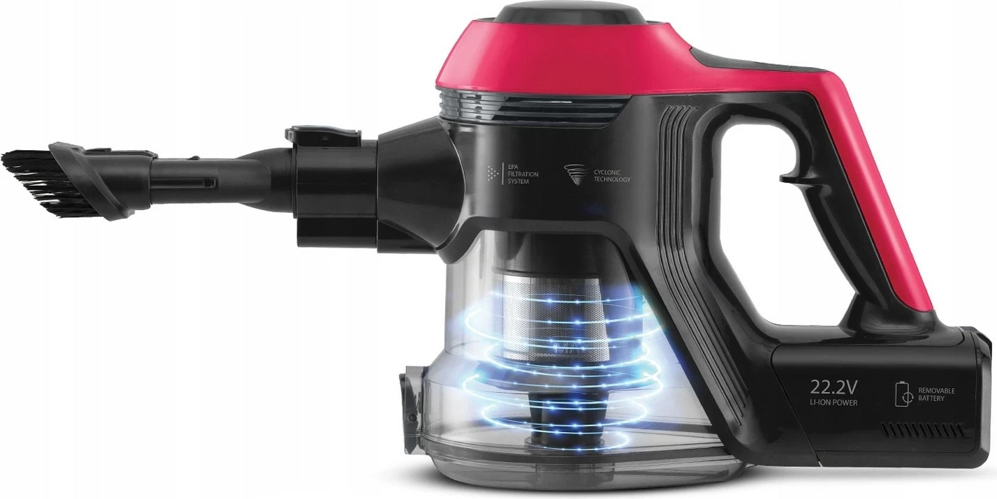 Brezžični sesalnik Zelmer ZSVC511DF, 22 V, črno-rdeč