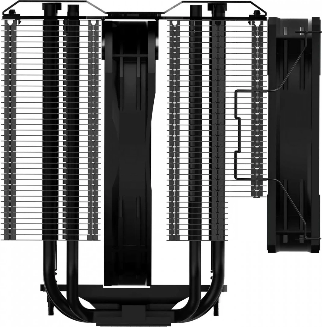 Hlajenje procesorja Cooler Master MasterAir MA824 Stealth, 8 toplotnih cevi, 2 ventilatorja, črn