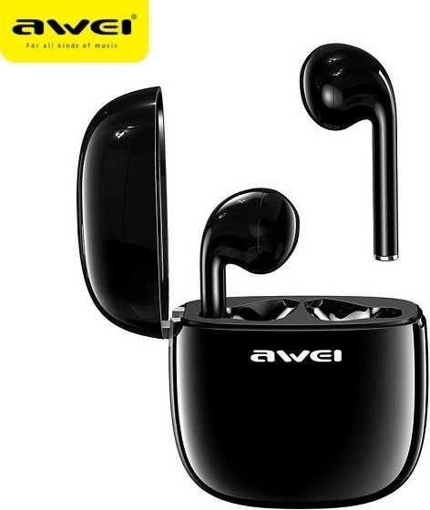 Slušalke Bluetooth s polnilno postajo AWEI T28, črne