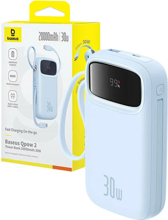 Powerbank 20000mAh, 30W, modra Baseus QPow2