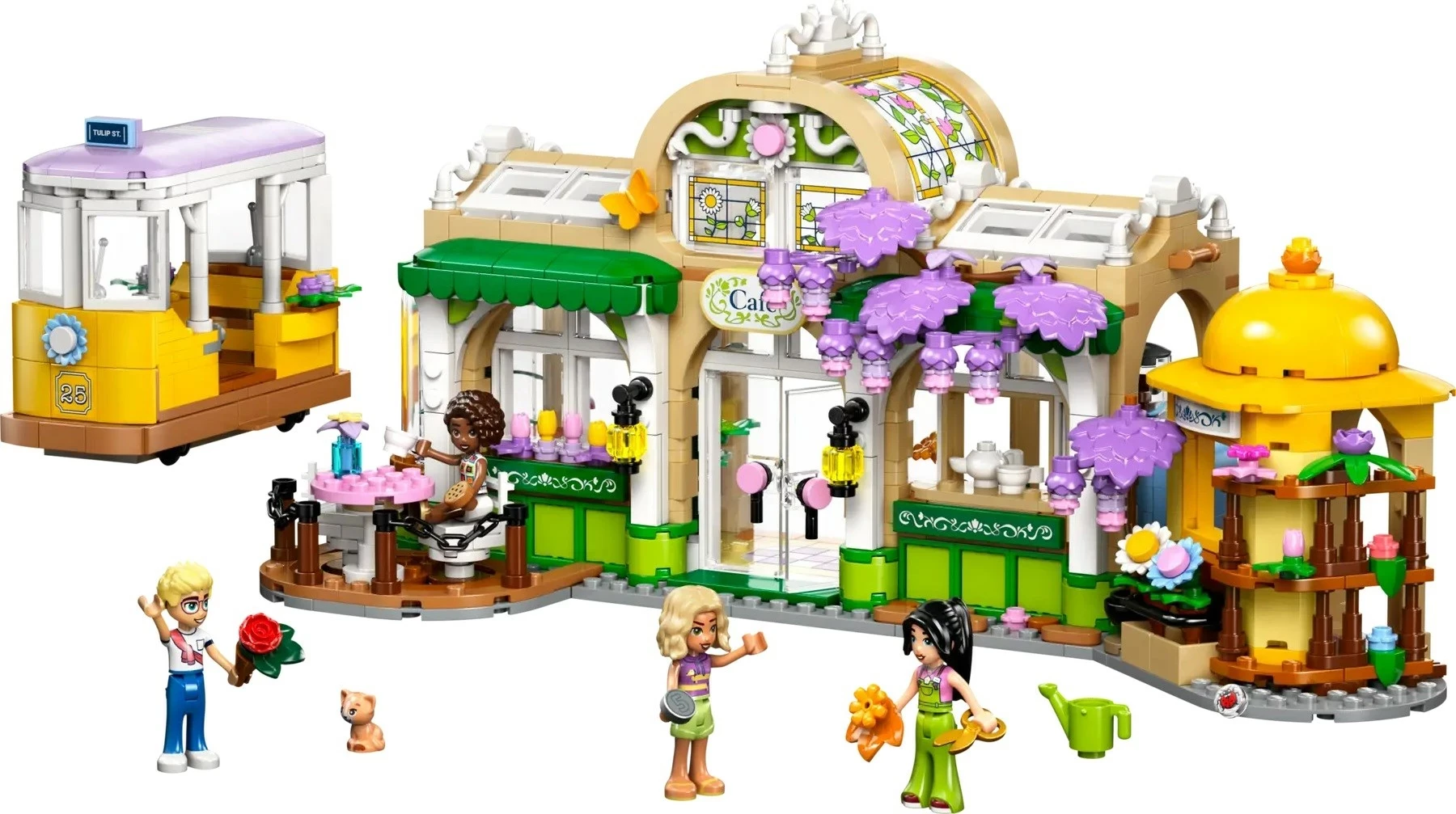 Set za gradnjo Plant Café & Flower Shop LEGO Friends 42671, 1138 kosov, za otroke 9+ let