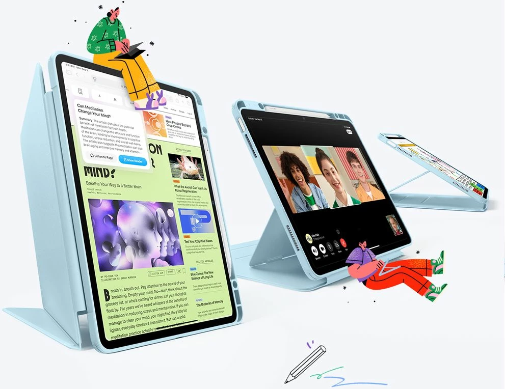 Preklopna zaščita ESR Flip Hybrid za iPad Air 13", modra