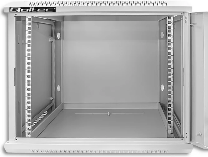 Računalniško ohišje RACK 9U, 600 x 600 x 500 mm, za na steno, sivo, Qoltec