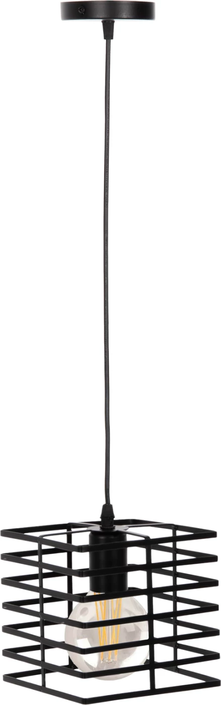 Stropna viseča svetilka FH4131 črna kovinska kapica 16x16x124H cm