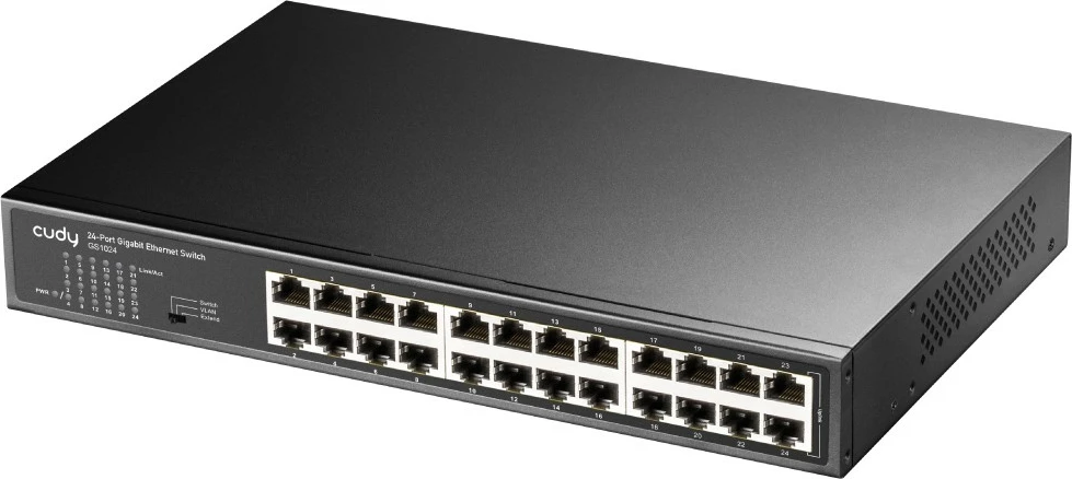 Neupravljiv omrežni switch, Cudy GS1024, 24 Gigabit vrat, kovinsko ohišje