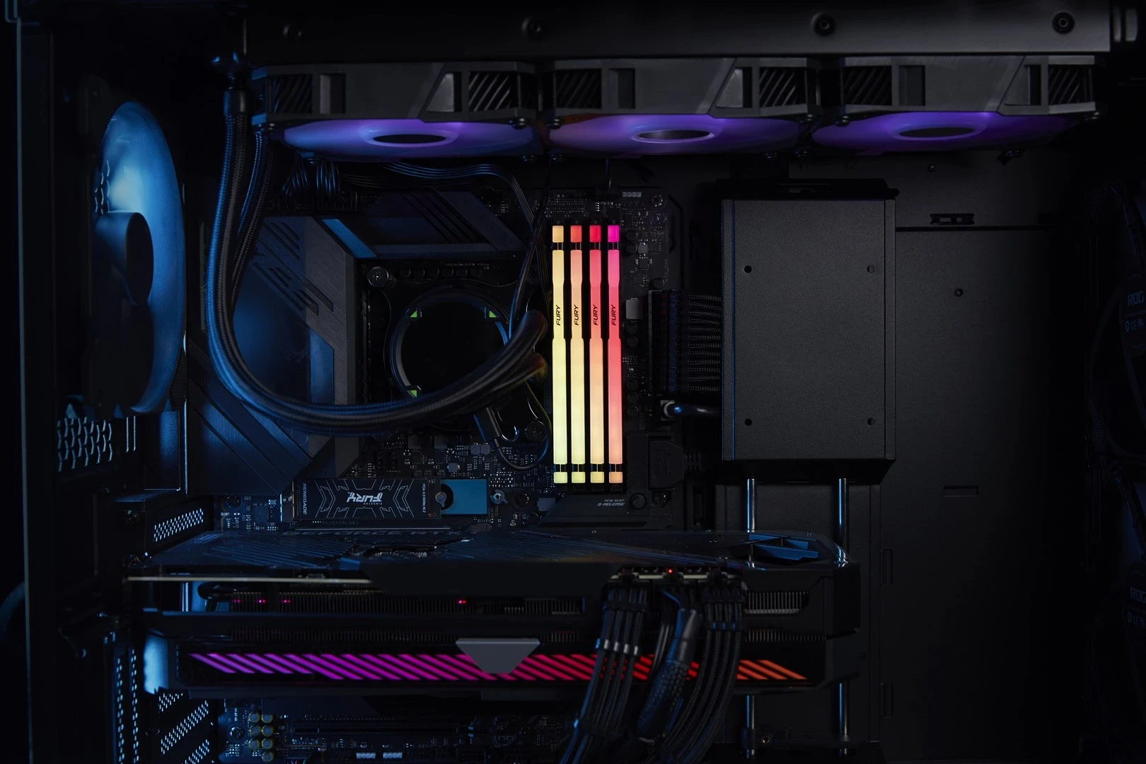RAM pomnilnik Kingston FURY 32GB 5200MT/s DDR5 CL40 DIMM (komplet 2) Beast RGB