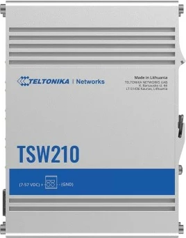 Industrijsko stikalo, 8x GbE PoE+, 2x SFP, DIN RAIL, zadnji panel TELTONIKA TSW210