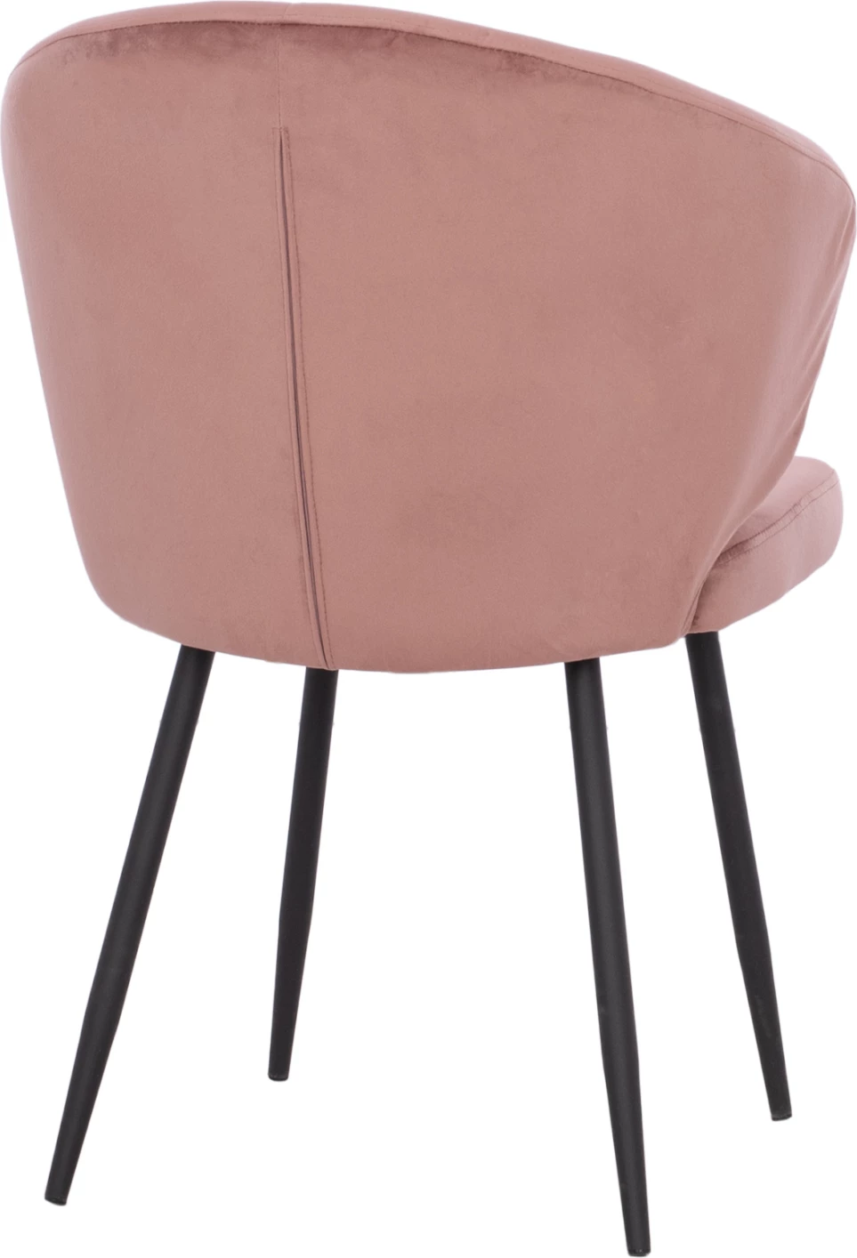 Stol JIYA iz žametnega blaga v barvi gnilega jabolka in s črnim kovinskim ogrodjem FH8728.02 60x60x85, set 2 kosov