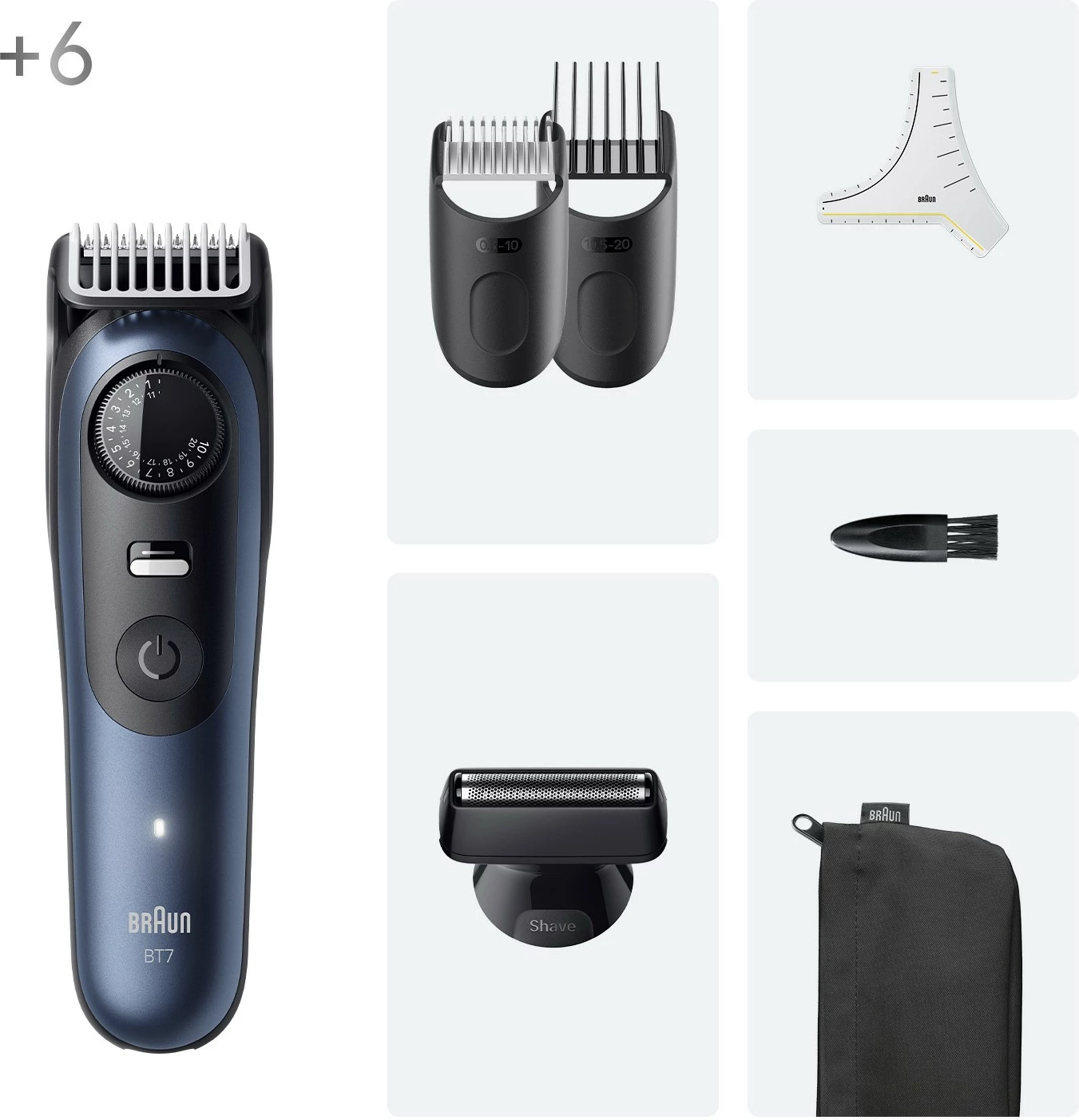 Strojček za britje Braun Series 7 BT7520, na baterijo/omrežje, deep blue metallic