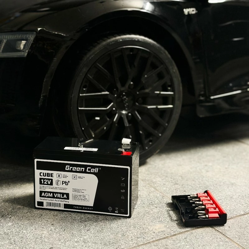 Baterija AGM VRLA, 6V 4Ah, IP54, 101 x 70 x 47 mm, črna, Green Cell AGM6V4AH-J