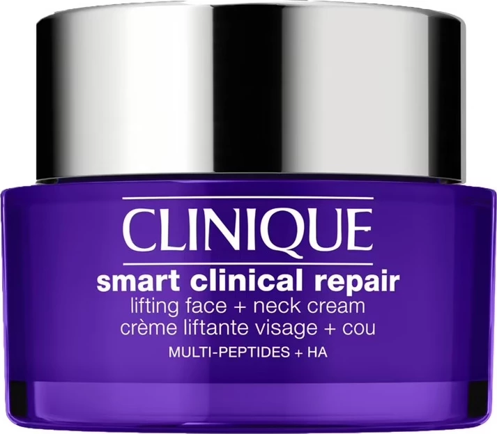 Krema za obraz in vrat za ženske Clinique Smart Clinical Repair Lifting Face + Neck, 50 ml