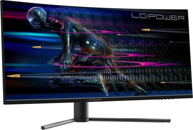 34" UltraWide Quad HD monitor LC-Power LC-M34-UWQHD-165-C, črn, rdeč