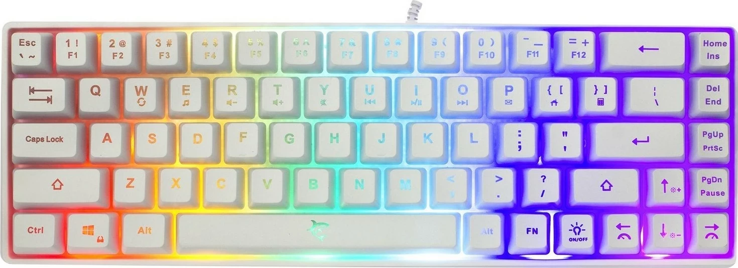 Gaming tipkovnica Ronin GK-2201, White Shark, RGB, USB, bela