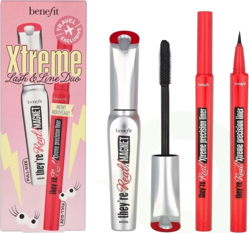Set za trepalnice in eyelinar Xtreme Lash & Line Duo Benefit, črn, 2 kosa