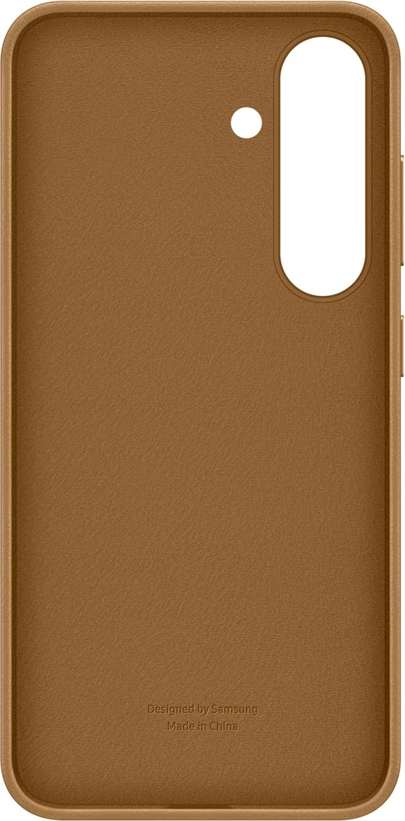 Ovitek za Samsung Galaxy S25 Kindsuit, umetno usnje, camel