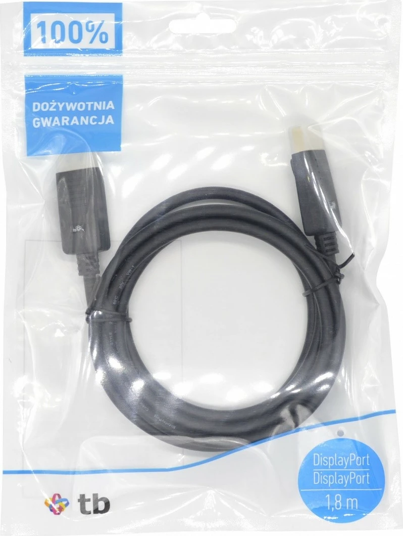 Kabel DisplayPort 1,8 m, črn, TB AKTBXVDMDPPG18B