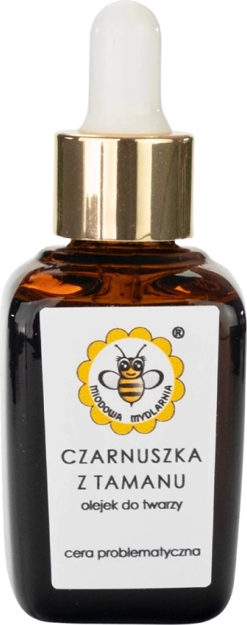 Negovalno olje za obraz za ženske Miodowa Mydlarnia Črno kuminsko olje s Tamanu, 30 ml