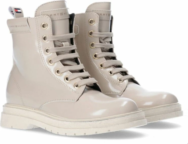 Visoke škornji Tommy Hilfiger za ženske, bež