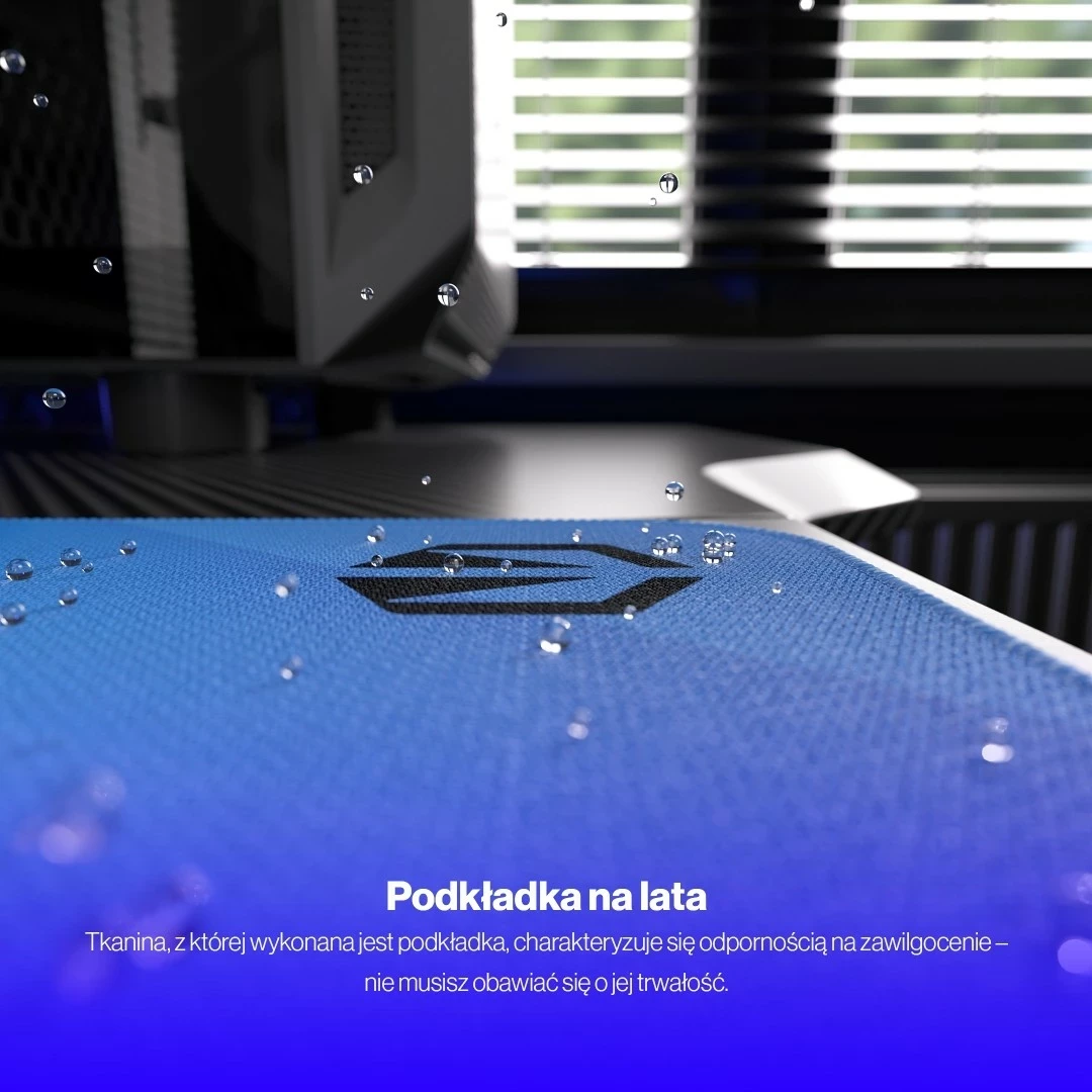 Mauspad, Endorfy Crystal Blue L, plastika, modra