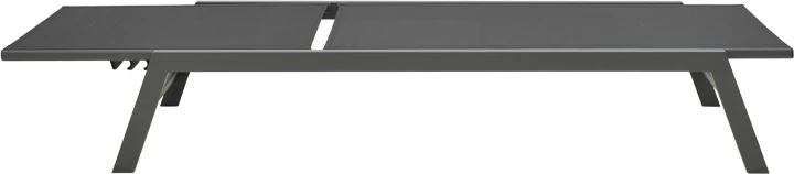 Ležalnik Boka, aluminij črn, tekstilen, 60x192x31 cm
