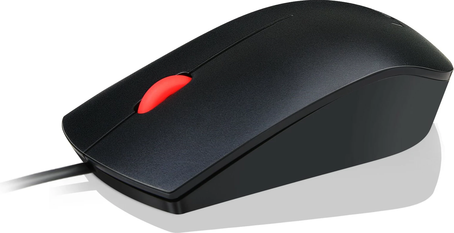 Optični miška 1600 DPI, črna, Lenovo Essential USB