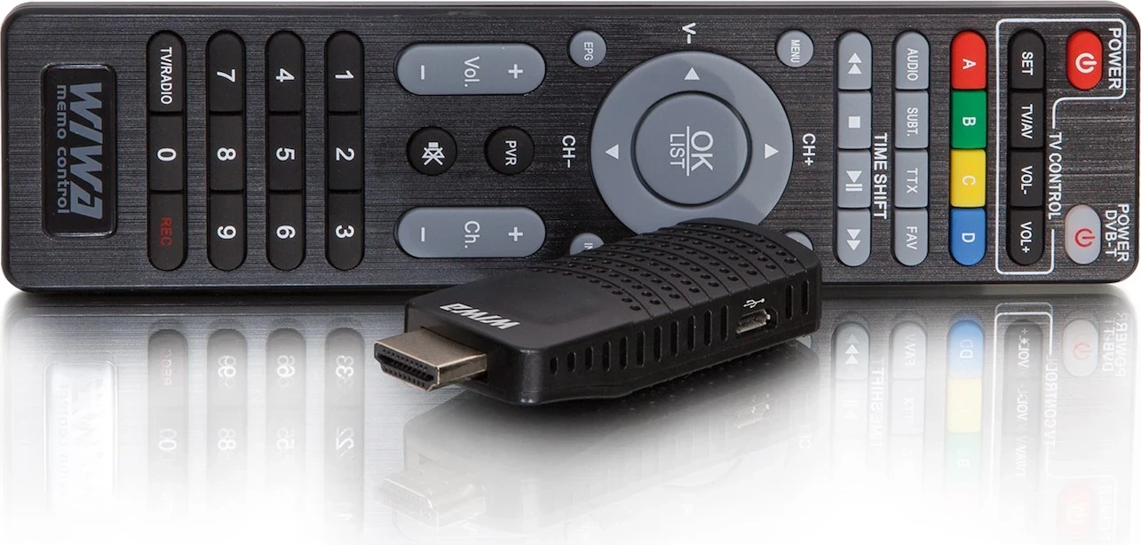 DVB-T/T2 tuner WIWA H.265 MINI, črn