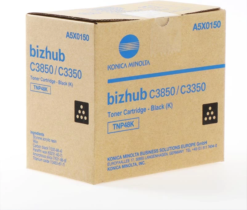 Toner kartuša za bizhub C3850/C3350, Konica Minolta TNP48K / A5X0150, zmogljivost 10000 strani, črn