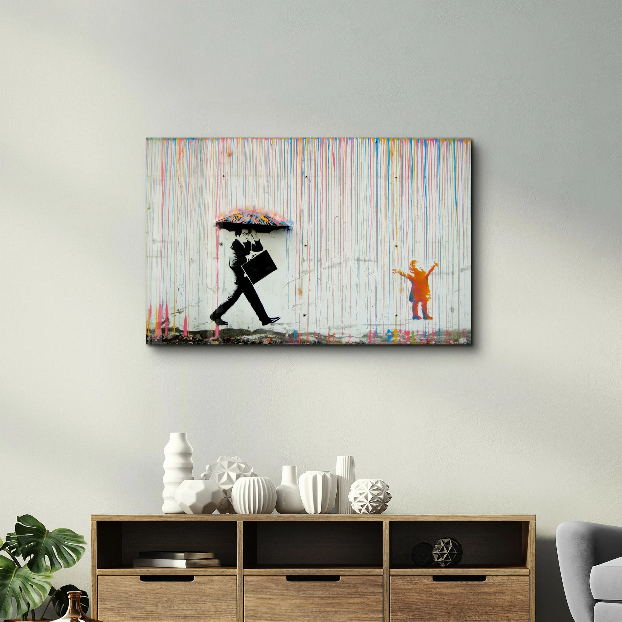 Dekorativna slika iz kaljenega stekla, večbarvna, CAM-3000, 46x72 cm