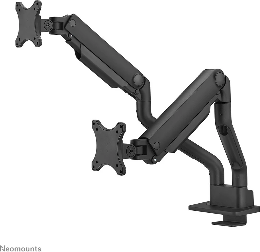 Kavelj za dva monitorja Neomounts Newstar DS70S-950BL2, s sponko in grommetom, do 18 kg, 43,2 cm (17") / 88,9 cm (35"), 100 x 100 mm, črn
