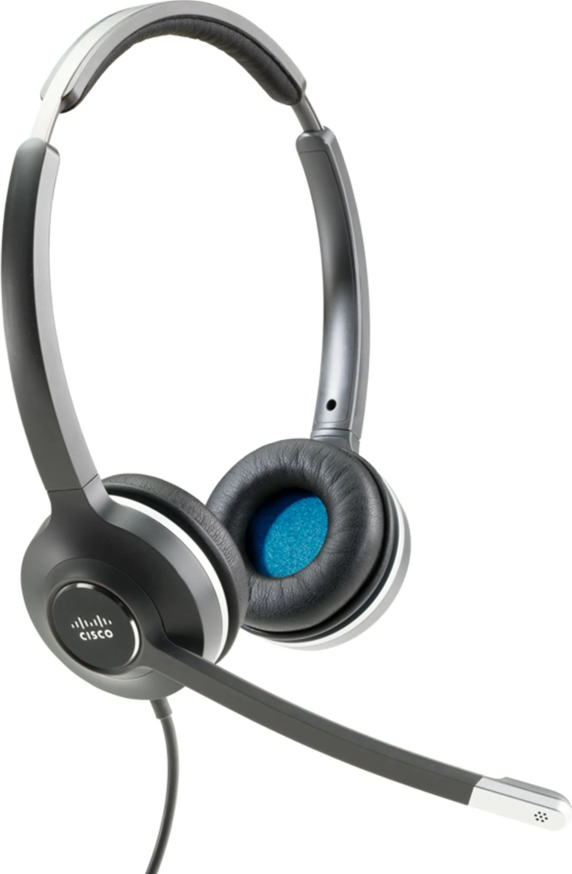 Žične slušalke z mikrofonom boom, USB-A, Cisco 532, črne