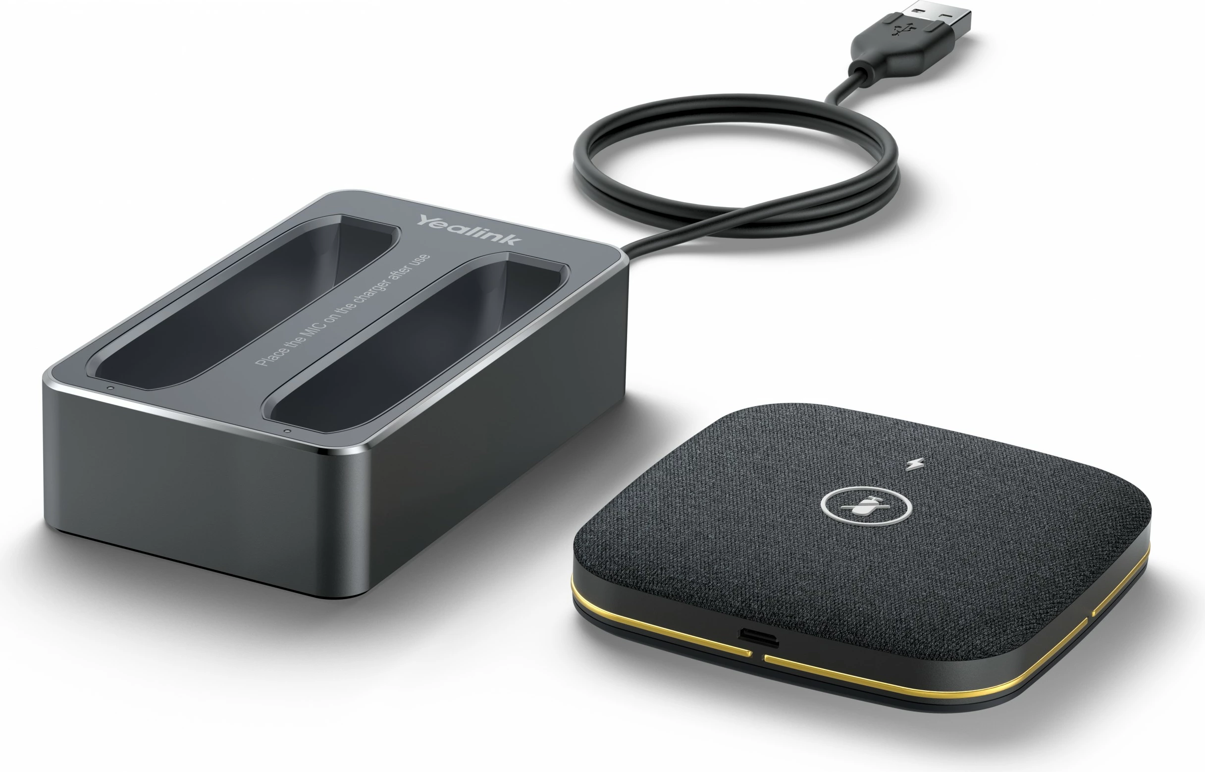 Konferenčni mikrofon Yealink CPW65, omnidirektiven, 3 m, žičen, USB, 20 m, črn