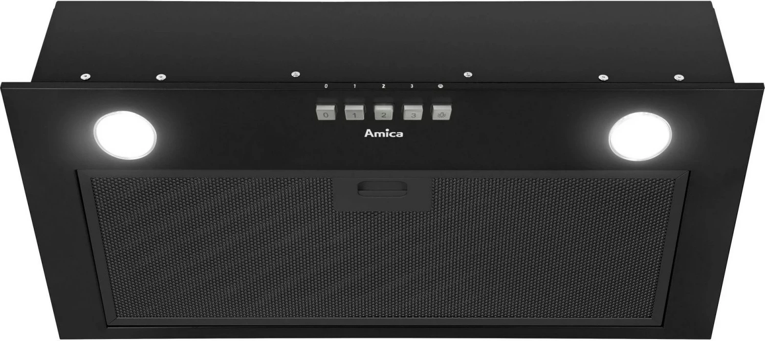 Vgradna kuhinjska napa Amica OMC6217B, 60 cm, 3 hitrosti, LED, gumbi, črna