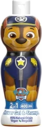Dvofunkcijski gel za prhanje in šampon za otroke, Paw Patrol Chase, 400 ml