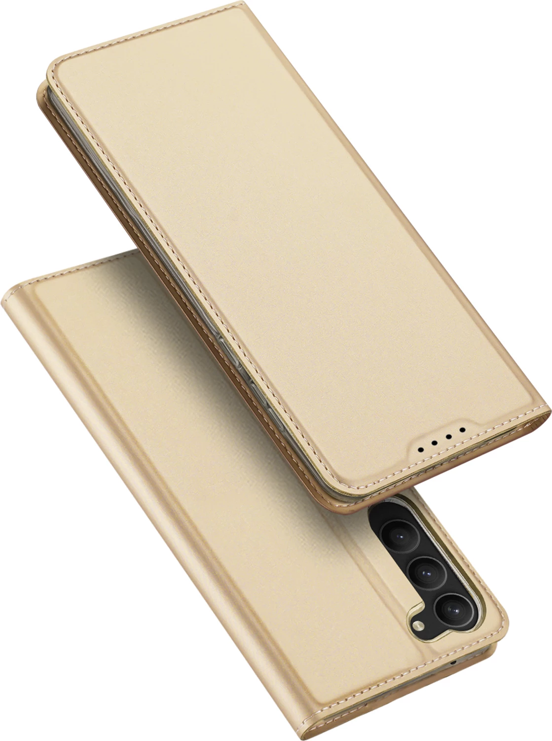 Ovitek za telefon Skin Pro Dux Ducis za Samsung Galaxy S23+, z žepom za kartice, s funkcijo stojala, zlata