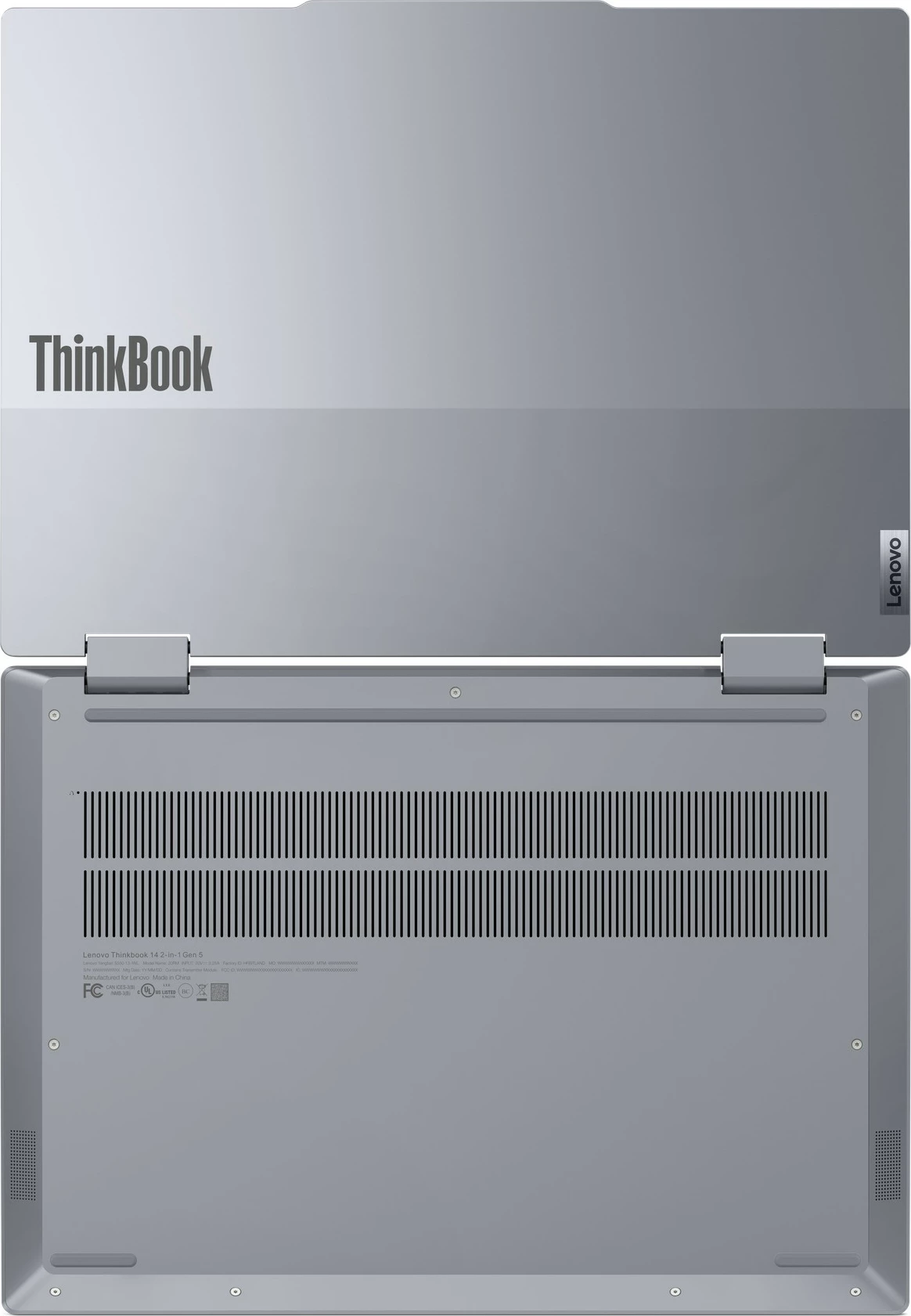 Prenosnik z zaslonom na dotik 2-v-1 Lenovo ThinkBook 14 G5 IAU, Intel Core Ultra 7, 32 GB RAM, 1 TB SSD, 14", Luna Grey