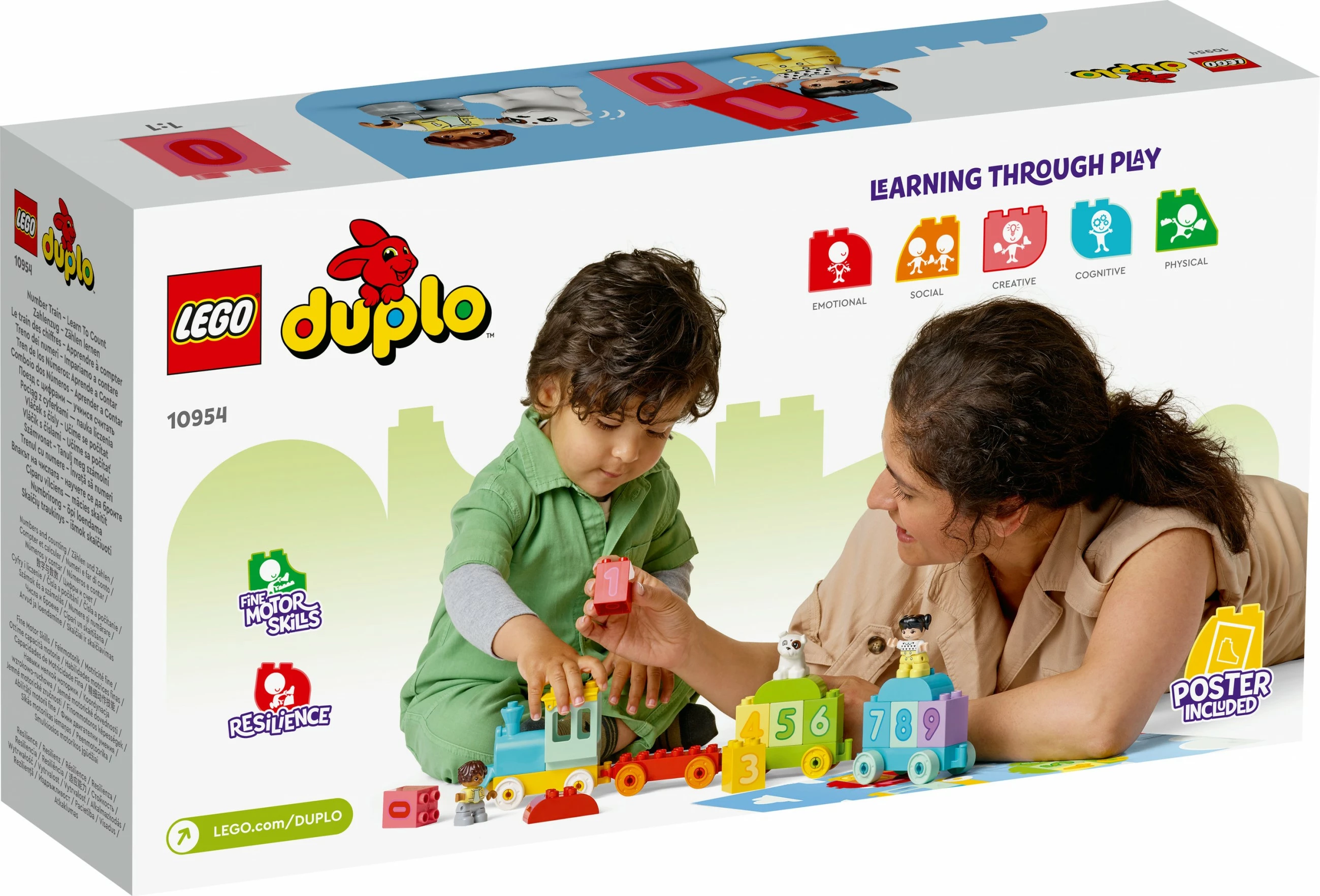 Številski vlak za učenje, LEGO DUPLO, 23 delov, večbarven