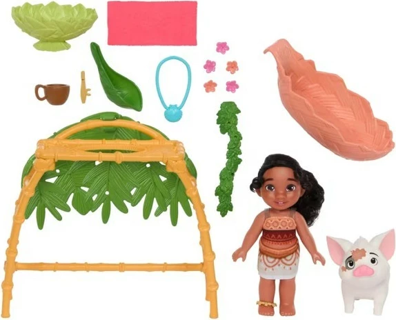 Set lutk Moana 2 Simea in Pua, Disney Princess Mattel JBT36, 10+ dodatkov, 3+