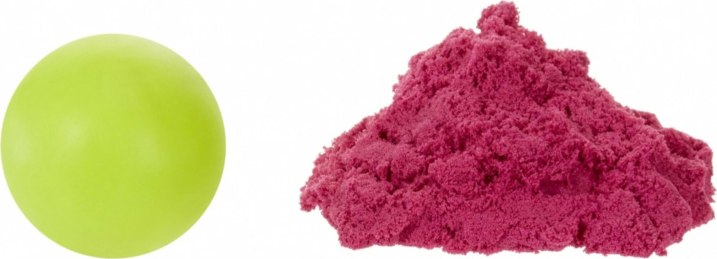 Set kinetične modelirne mase in peska MGA Wonder Factory Never Dry, limeta in rožnata