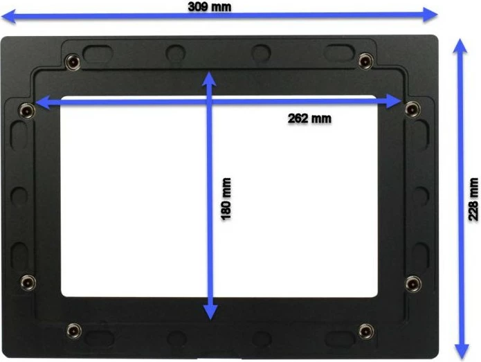 Blenda za tablico ALLNET Touch Display 10 Zoll, za vgradne okvirje, črna
