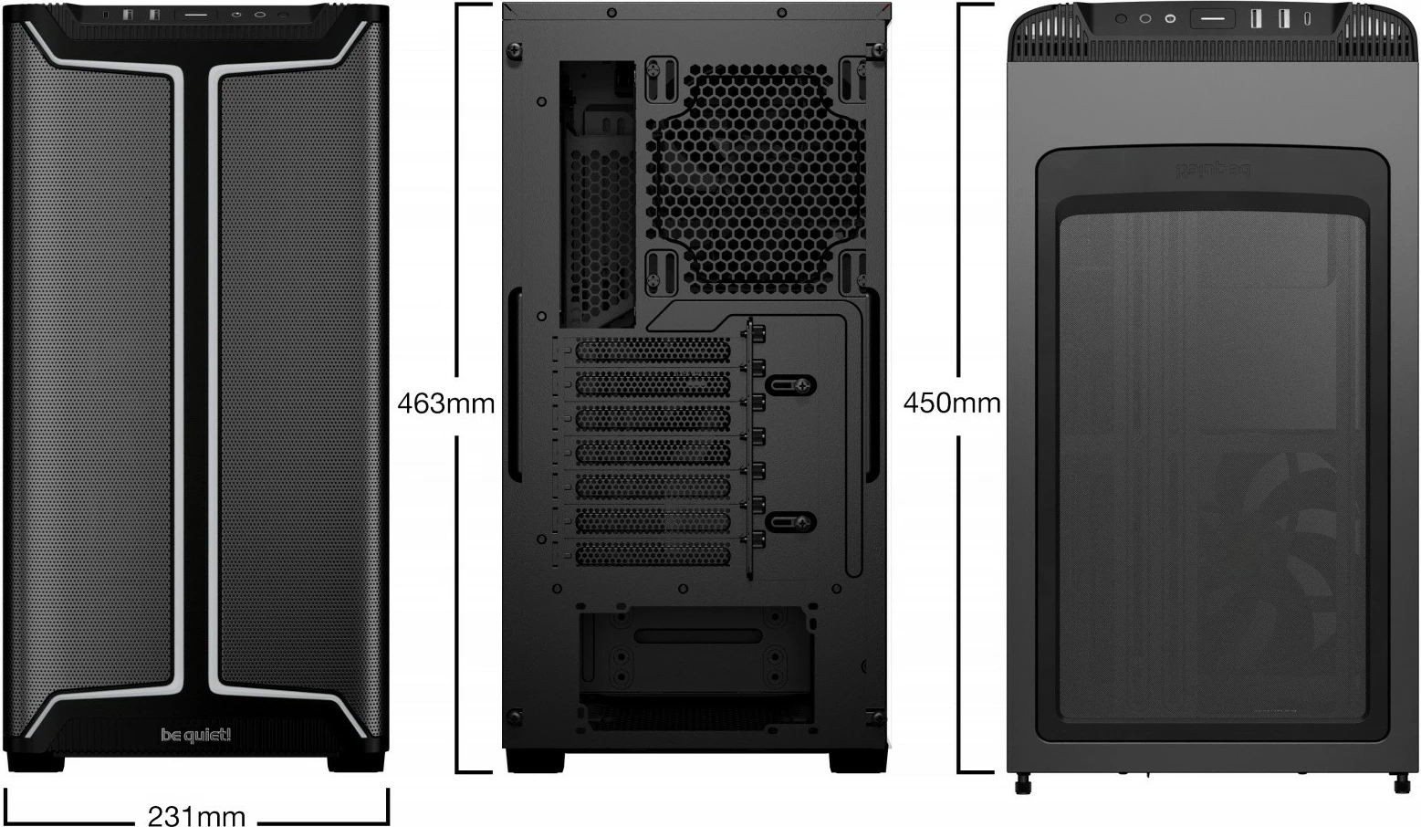 Kompjuterska ohišje Pure Base 501 DX Be quiet!, Midi Tower, ARGB, črno