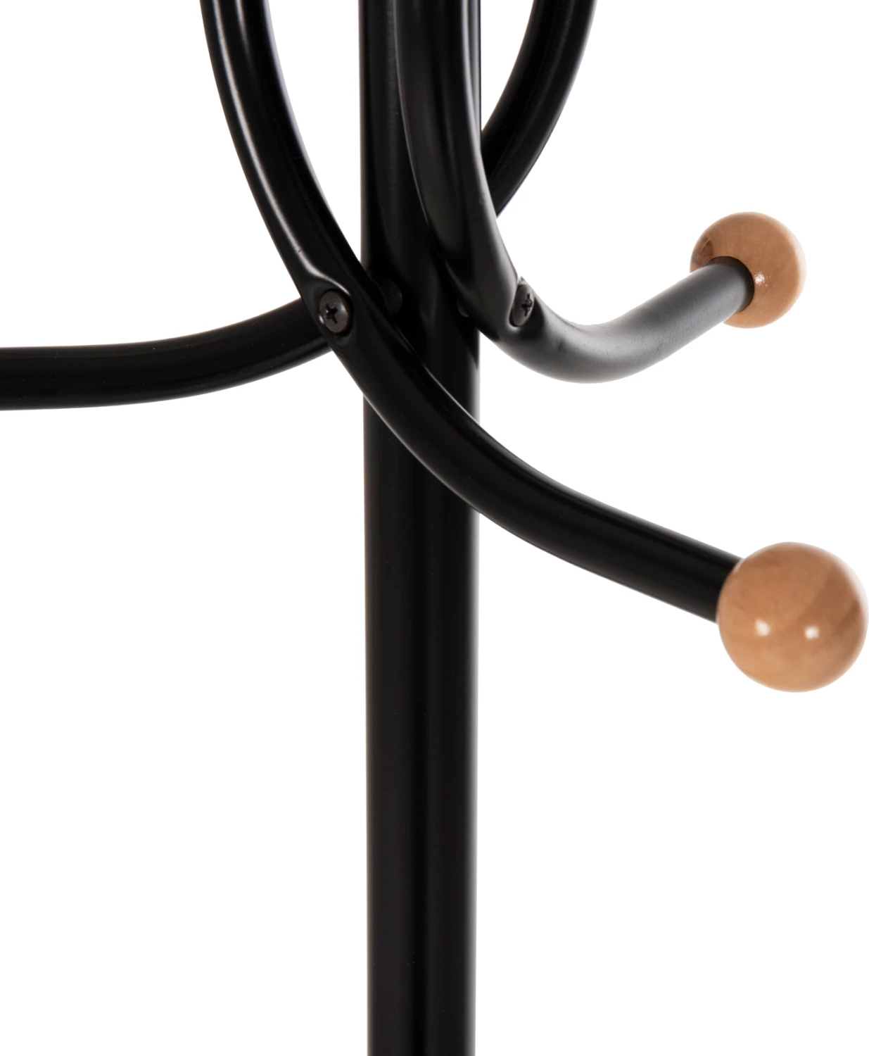 Samostoječi obešalnik FH9575.01 kovinski v črni barvi - 7 obešalnih mest 41x41x176H cm