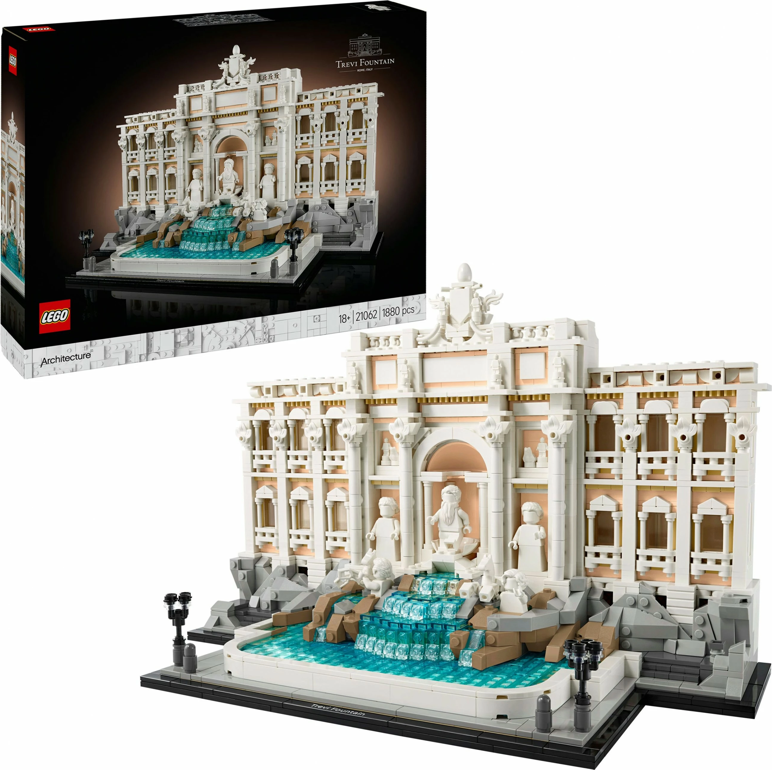 Model Fontana di Trevi, LEGO Architecture, 1880 delov, plastika, večbarven