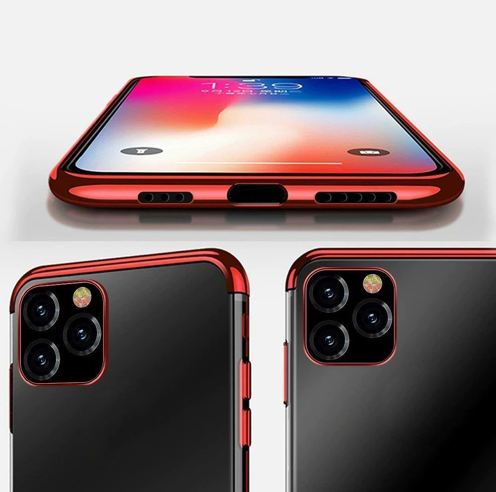 Prozoren ovitek Hurtel Clear Color 0,3 mm za Xiaomi Redmi Note 11/Note 11S, TPU, z metalnim okvirjem, črno/prosojen