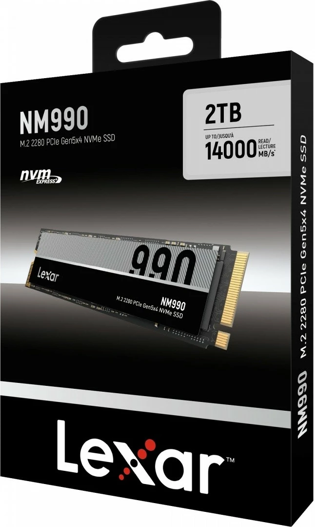 Notranji SSD Lexar NM990, 2TB, M.2 2280, PCIe Gen5x4