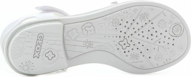 Dihajoče sandale Geox za otroke, bele