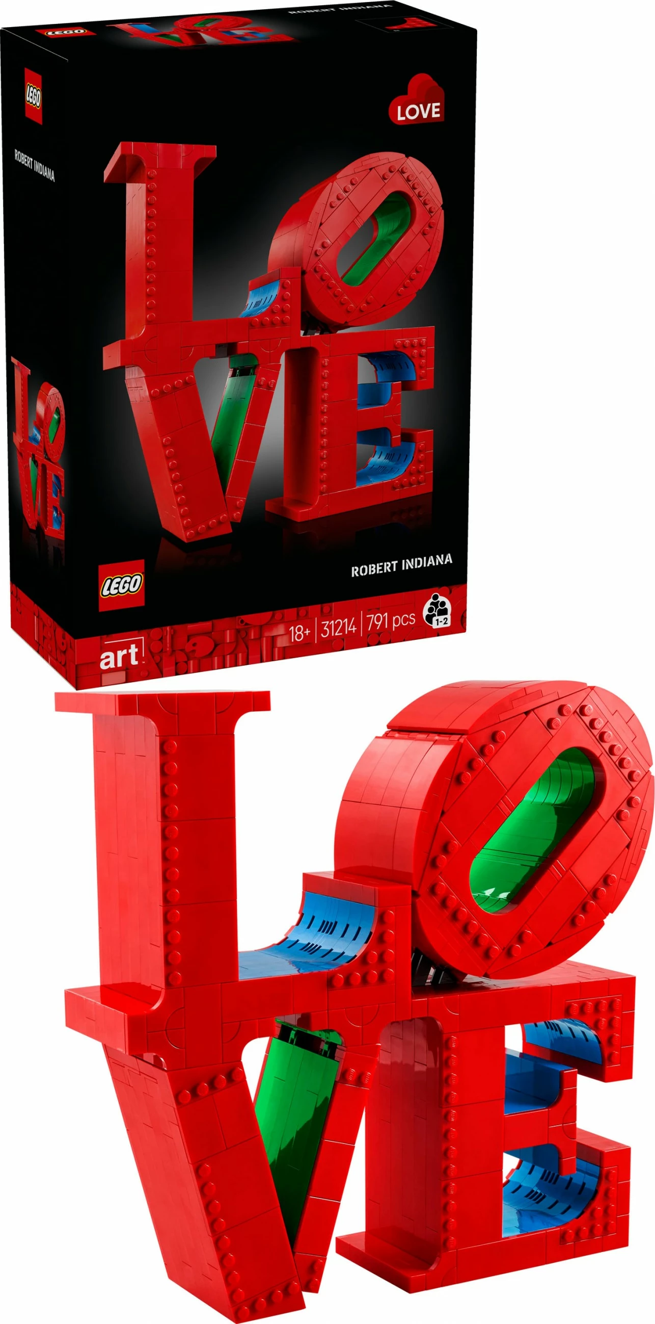 Umetniški set LOVE, LEGO Art 31214, večbarven