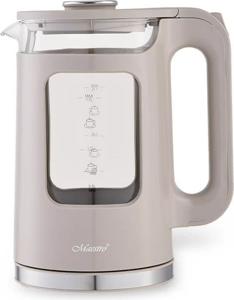 Električni ibrik 1,7 L, 2200 W, steklo, bež Maestro MR-065