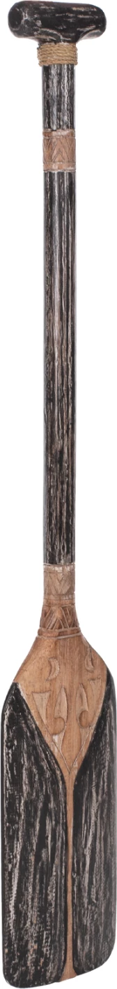 Stenska dekoracija FH7709.03 iz masivnega albasia lesa črna 16,5x100cm