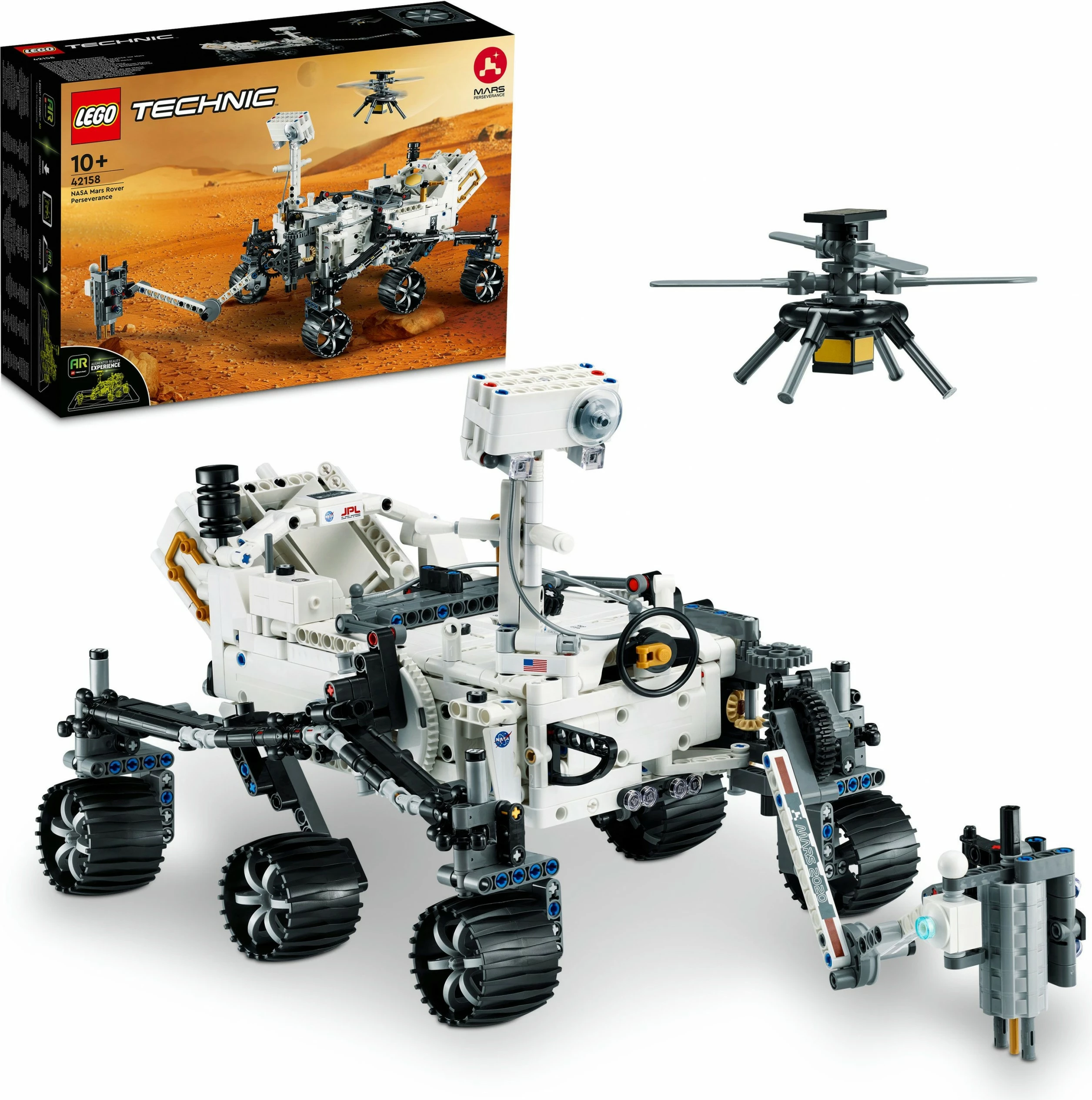 Model gradnje LEGO Technic Mars Rover Perseverance, NASA 42158, 1132 kosov, večbarvno