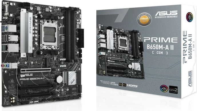Matična plošča ASUS PRIME B650M-A II-CSM, Socket AM5, DDR5, micro ATX, črna